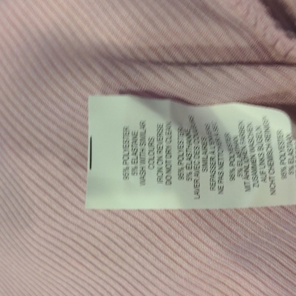 Boohoo Ribbed Tee and Matching Lounge Shorts Co Ord Set in Lilac Purple Size 8 - Picture 5 of 5